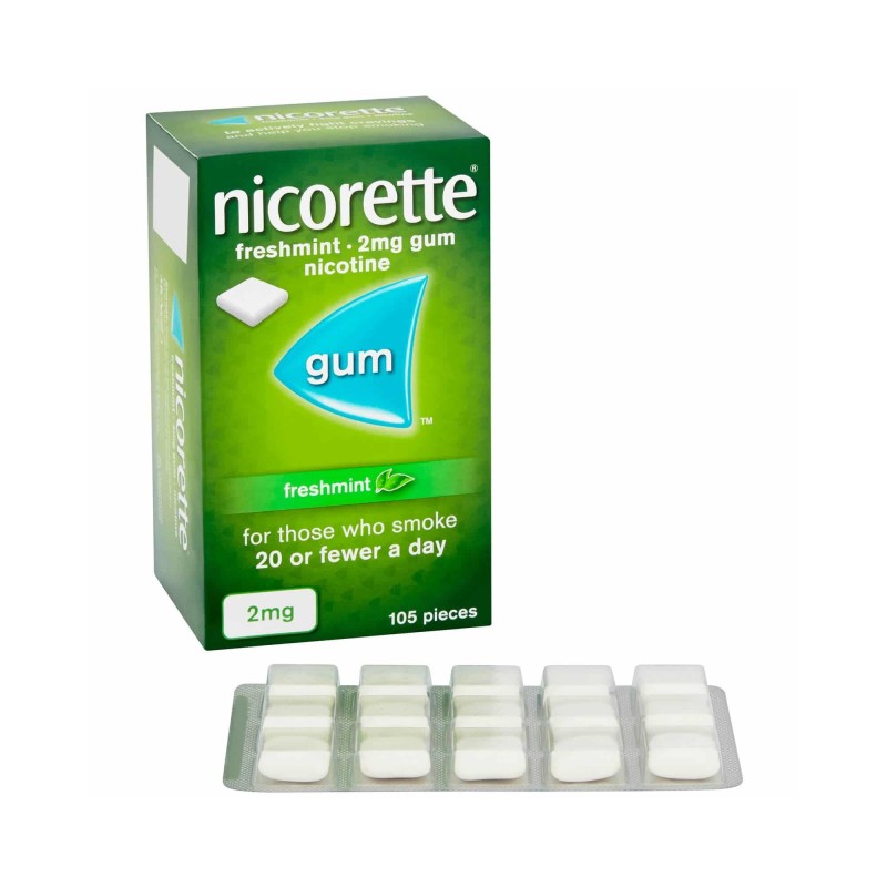 Nicorette Chewing Gum 2mg Freshmint - 105 Pieces