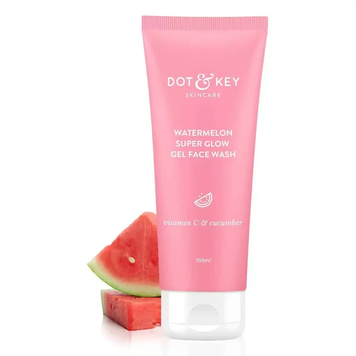 Dot & Key Watermelon Super Glow Facial Gel Cleanser - Visibly Brightens Skin, Unclogs Pores, 100 ml