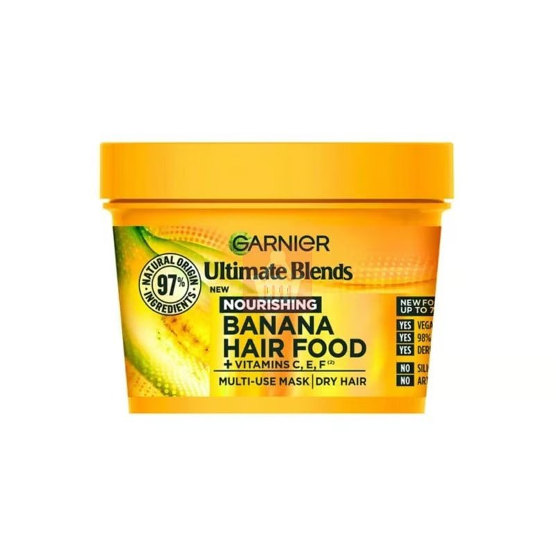 Garnier Ultimate Blends Hair Food Banana 3-In-1  Hair Mask Dry Hair 390ml