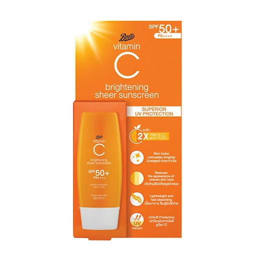 Boots Vitamin C Brightening Sheer Sunscreen SPF50 30ml