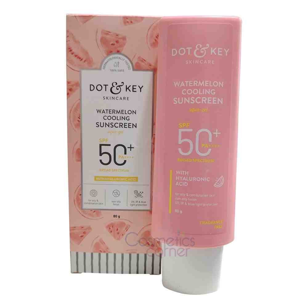 Dot & Key Watermelon Cooling Sunscreen SPF 50+ PA++++ with Hyaluronic Acid – Broad Spectrum, 80g