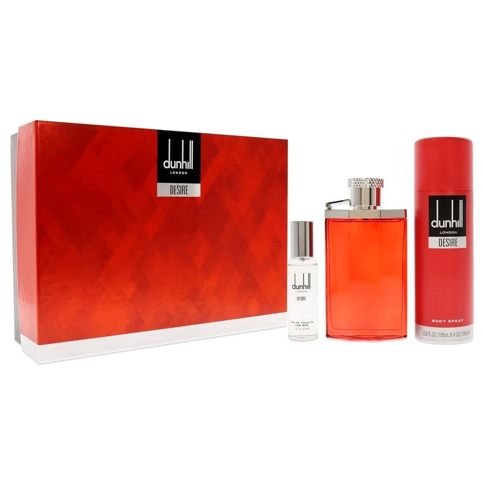 Dunhill Desire Red Gift Set EDT 100ml+ EDT 30ml + Body Spray 195ml