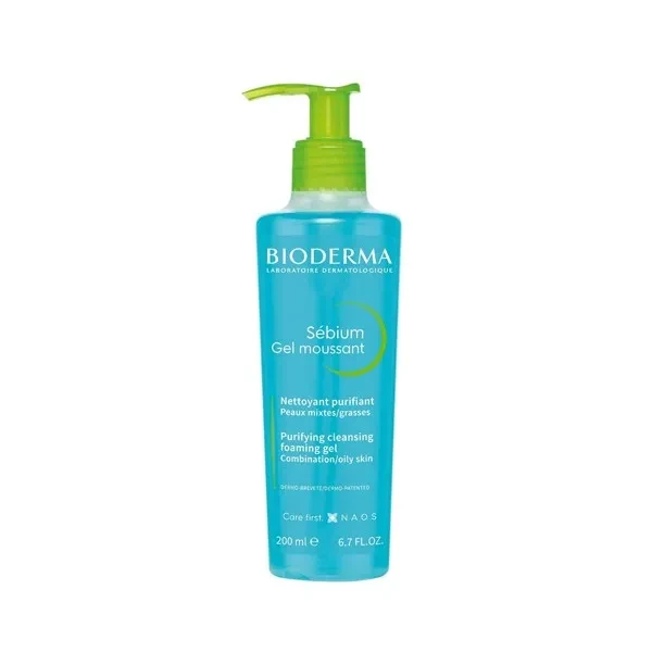 Bioderma Sebium Gel Moussant Purifying Cleansing Foaming Gel 200ml