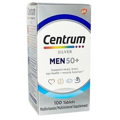 Centrum Silver Men 50+ Multivitamin – 100 Tablets | Daily Health Support for Men