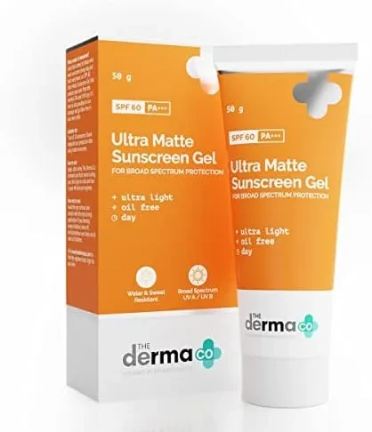 The Derma Co Ultra Matte Sunscreen Gel SPF 60 Pa+++ 50g