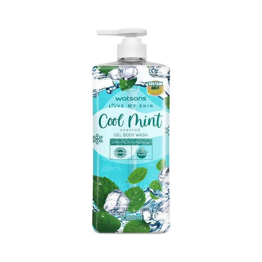 Watsons Cool Mint Gel Body Wash 1000ml