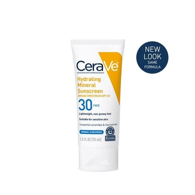 Cerave Hydrating Mineral Sunscreen SPF 30 Face Lotion 75ml