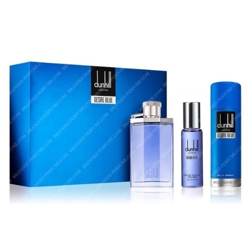 DUNHILL DESIRE BLUE MEN GIFT SET EDT 100ML+EDT 30ML+195ML BODY SPRAY