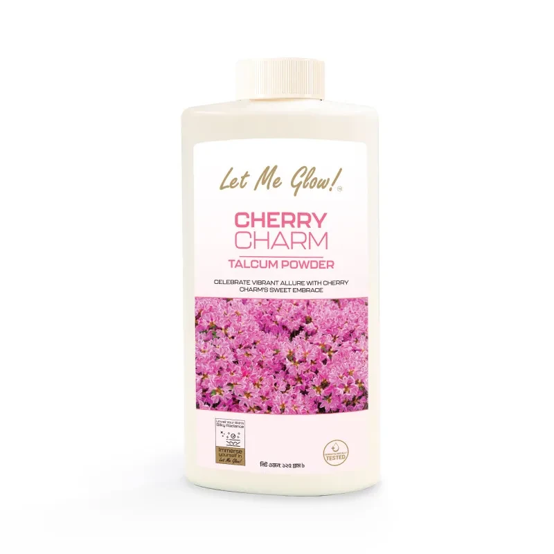 Let me glow Cherry Charm Talcum Powder 125gm