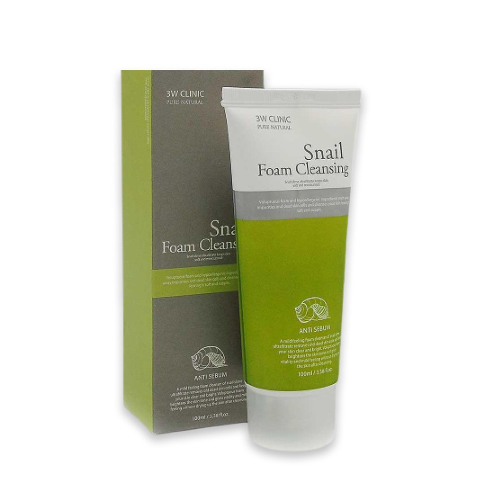 3W CLINIC Snail Foam Cleansing 100ml