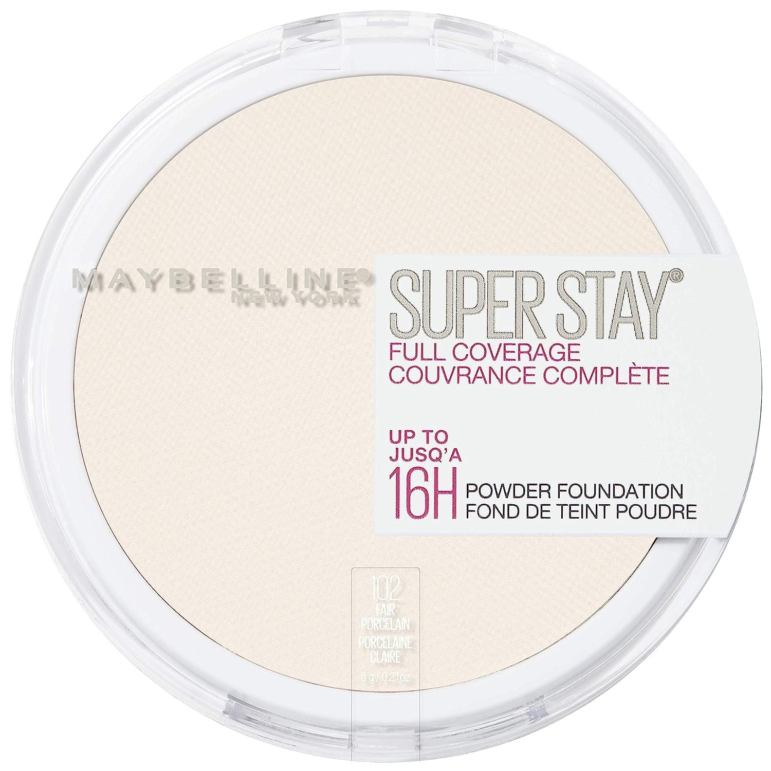 Maybelline SuperStay Full Coverage Powder Foundation 6g - 102 Fair Porcelain
