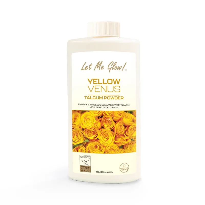 Let me glow Yellow Venus Talcum Powder 125gm