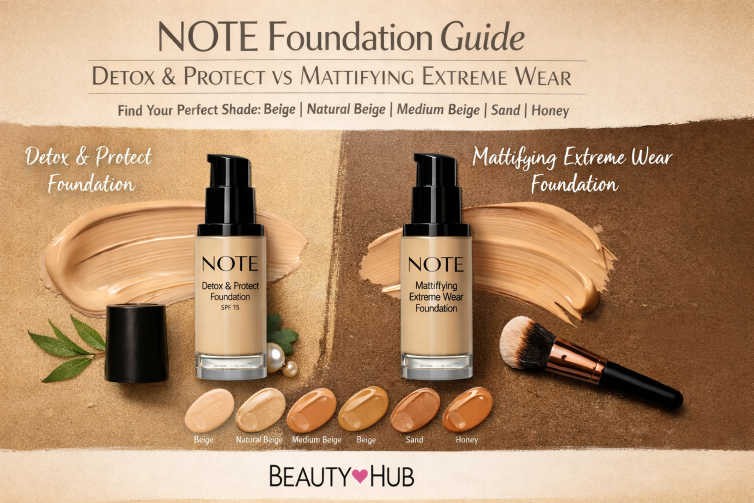 NOTE Foundation Guide: Detox & Protect vs Mattifying Extreme Wear | Beauty Hub